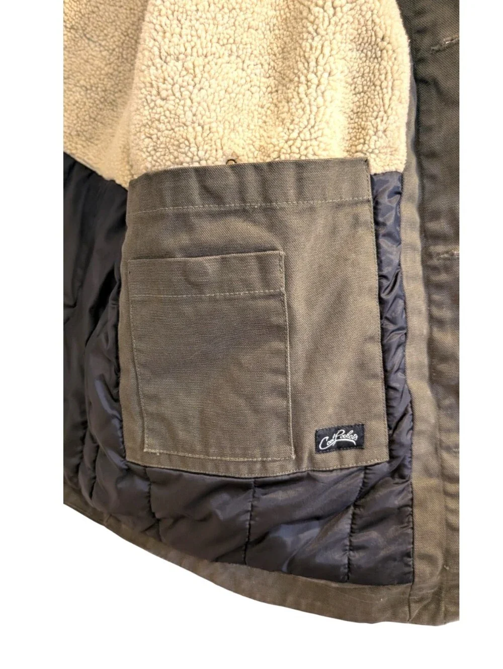 VTG 90's Dunbrooke Durango Canvas Sherpa Lined Chore Coat Men's M Relaxed Fit